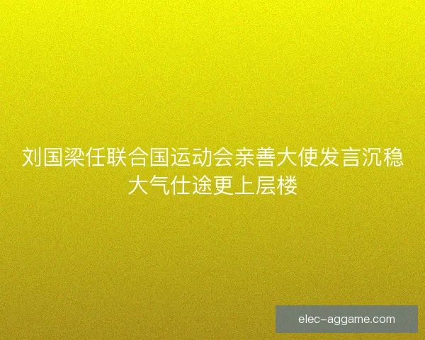 刘国梁任联合国运动会亲善大使发言沉稳大气仕途更上层楼